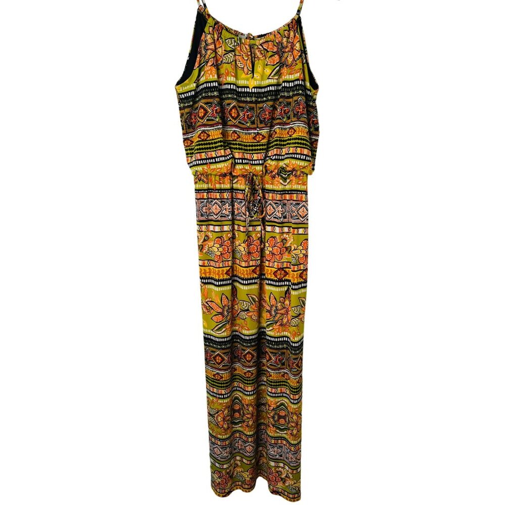 2/$30 Boho Chic Size 10 Enfocus Studio Floral Patterned Full Length Dress